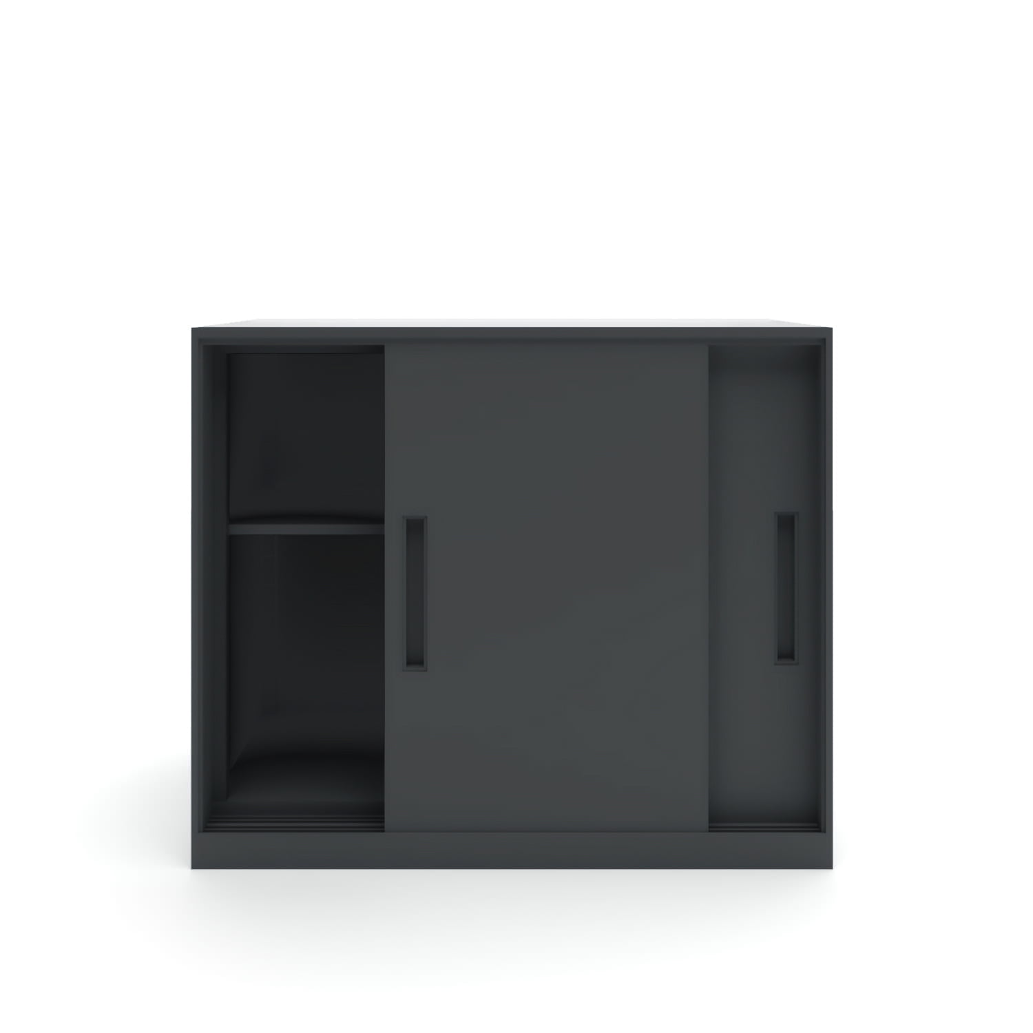 Form Office - Gabinete Oficina Medio Metálico Con Puertas Negro