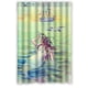 thumbnail image 1 of Cortina de ducha de sirena favorita, juego de cortina de baño con ganchos, tamaño 48 x 72 pulgadas, 1 of 3