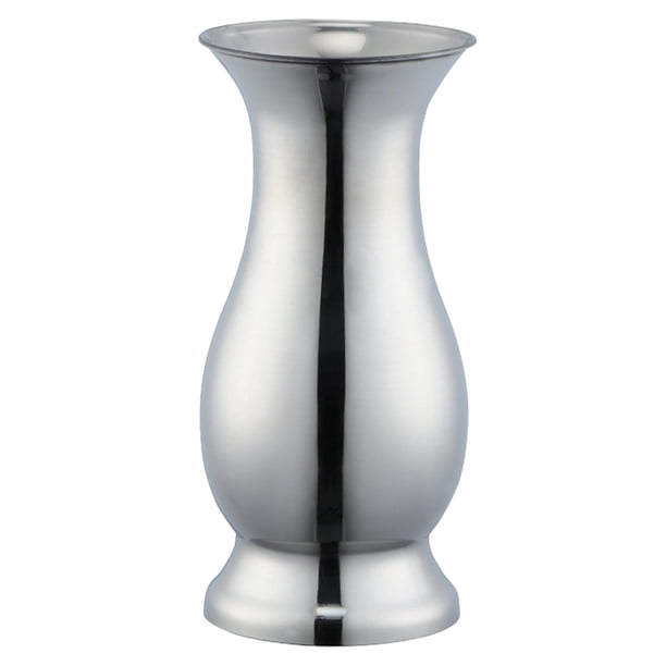 Florero de material acero inoxidable Maceta de metal Planta hidropónica Titular Tallos Manojo Bud Pot Floreros para pequeña sala Dormitorio Plata