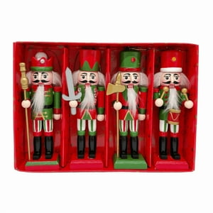 Genérico - Set De Mini Cascanueces Navideños | Figuras Soldado Decorativas