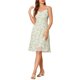 thumbnail image 5 of INSPIRE CHIC Vestido de Mujer Escote en V con Lazo Autoadherente Tirantes Finos Estampado Floral Ajustado y Acampanado Vestido de Verano Verde Claro L, 5 of 7