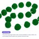 thumbnail image 3 of Uxcell 2Pcs Guirnalda de Bolas de Fieltro Verde Oscuro Pom Pom Guirnalda Bolas Colgantes 8.2 Pies de Largo 24 Bolas para Navidad, 3 of 6