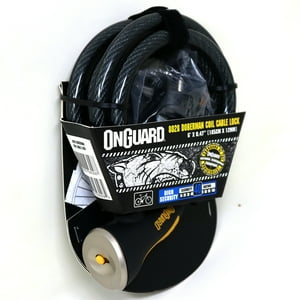 On Guard - Candado Onguard Llave Espiral Doberman 185Cmx10Mm Negro