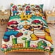 thumbnail image 1 of Super Mario 3-Piece Comforter Set for Bedroom Super Mario Bedding Set for Kids Adults Soft Microfiber Duvet Cover Set with Zipper Closure, 1 of 5