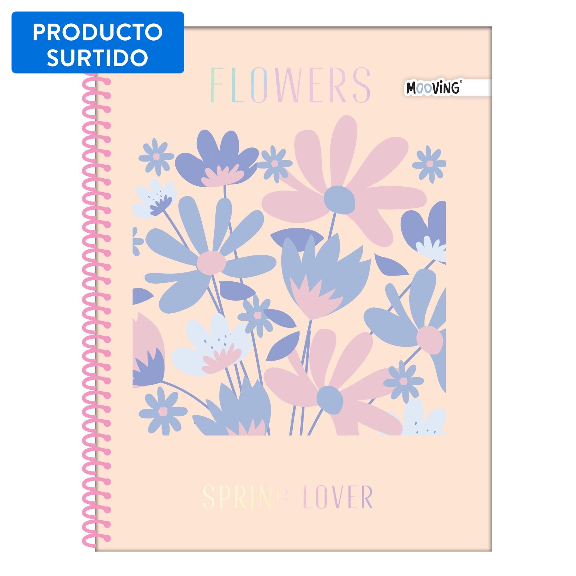 Cuaderno 1/2 Oficio Garden - 3 Materias 80g, Producto Surtido 1 Un Mooving