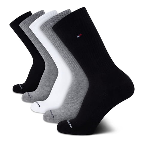 Calcetines Deportivos Tommy Hilfiger Performance Para Hombre, Paquete De 5, Negros