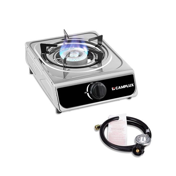 Quemador de encimera Camplux de una llama 9,800 BTU Acero inoxidable
