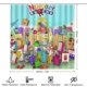thumbnail image 2 of Bloques numéricos-theme 4-Piece Shower Curtain Set with Rugs, Waterproof Bathroom Decor Set Includes Bath Mat, U-Shaped Rug, Toilet Lid Cover and Curtain with Hooks, 2 of 6