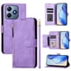 thumbnail image 1 of Funda tipo libro para Realme C63 4G con bolsillo con cremallera, cierre magnético, 7 ranuras para tarjetas y correa para la muñeca., 1 of 6