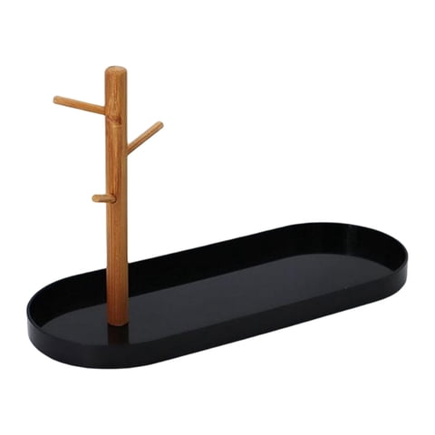 Bothyi - Bandeja De Almacenamiento De Llaves Bandeja De Llaves Soporte De Anillos Para Arete Pulsera Negro