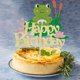 thumbnail image 4 of Adorno para pastel LVEUD tema de rana con purpurina dorada "Feliz cumpleaños", 4 of 8