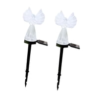 Magideal - Luces De Ángel Solar De 2 Piezas Luces De Estaca De Jardín Lámparas Decorativas Accesorios De Iluminación Decoraciones De Jardín Para El Balcón De 435 Cm X 10 Cm