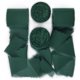 thumbnail image 1 of Xiao Hua Cintas, paquete de 4 cintas de gasa (verde oscuro) - 4 cm x 5 yardas, cinta con borde deshilachado, ideal para envolver regalos, bodas, manualidades., 1 of 3