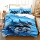 thumbnail image 1 of Dolphin Ocean Animal Bedding Set Boys Girls Twin Queen Size Duvet Cover Pillowcase Bed Kids Adult Home Textileextile, 1 of 5
