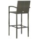 thumbnail image 5 of Juego de taburetes de bar VidaXL de 2 piezas con reposapiés de poliratán gris, 5 of 8