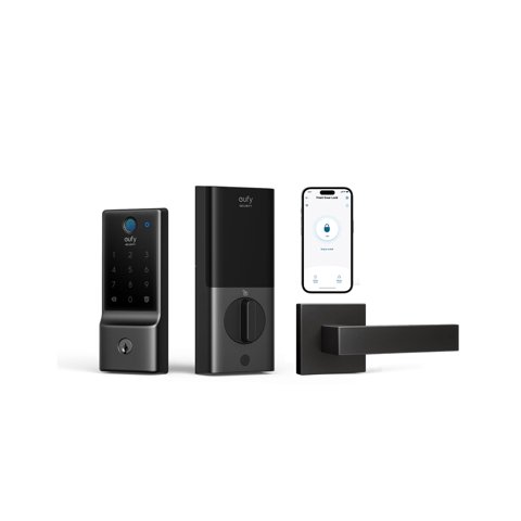 Smart Lock Eufy Security C220 Con Palanca De Puerta, Wi-Fi, Huella Digital