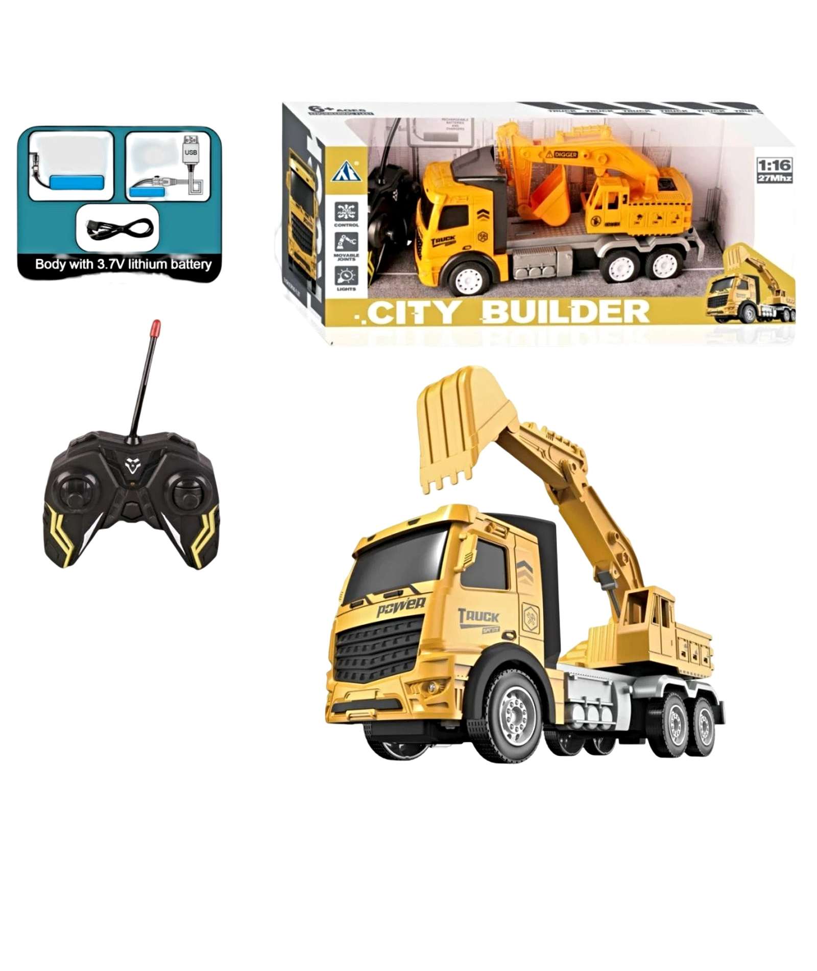 Ali Chile - Excavadora Recargable Con Control Remoto