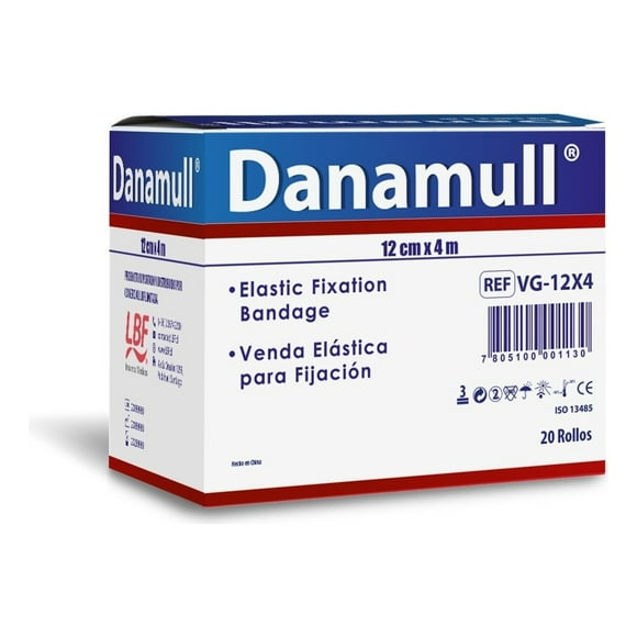 Venda De Gasa Elasticada Danamull 12cm X 4mts - Caja X 20