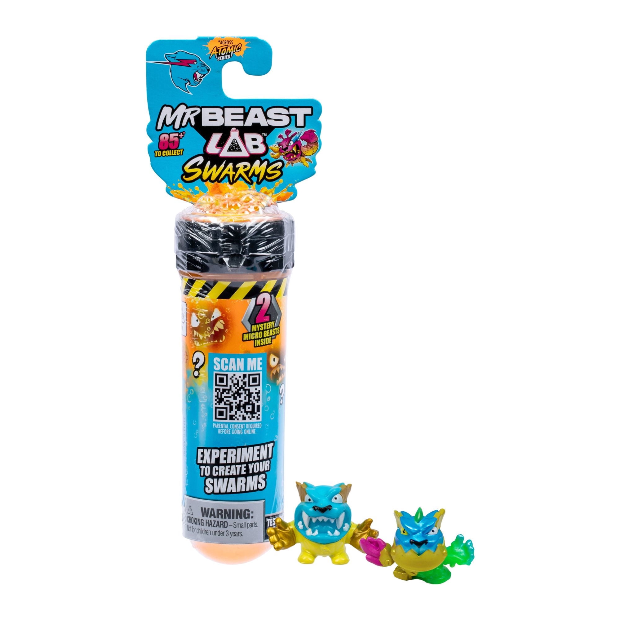 Figura coleccionable Mr Beast Lab Swarms Tubo Con 2