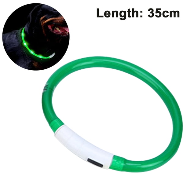 Collar LED para perro, recargable por USB, luminoso, para seguridad nocturna, moderno y con luz para perros pequeños, medianos y grandes.