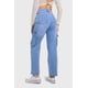 thumbnail image 3 of Jeans Mujer Calce Recto Cargo Azul - ll, 3 of 4