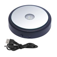Ioensy - Base De Pantalla Led Redonda Led Base Luminosa Colorida Para Manualidades Botellas De Joyería Negro