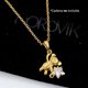 thumbnail image 4 of Dije Oso Estrella, Circón Blanco, Enchapado Oro 18k, Regalo Dorado, 4 of 4