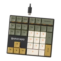 Magideal - Teclado Numérico Con Cable De 33 Teclas, Fácil De Usar, Retroiluminado Con Led Rgb, Diseño Extendido, Teclas Ergonómicas Pbt Para Ordenador Portátil, Un Eje Cian