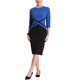 thumbnail image 1 of INSPIRE CHIC Vestido de Tubo para Mujer con Contraste de Color Bodycon para Usar en el Trabajo Vestidos Midi L Azul Real, 1 of 7