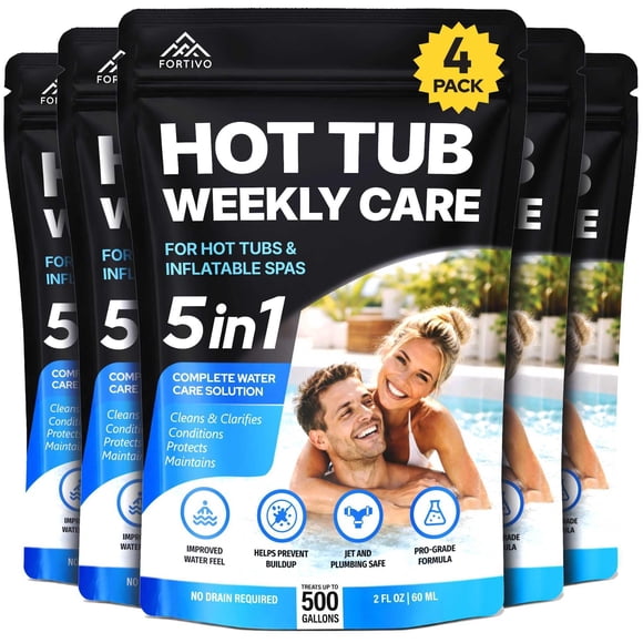 Fortivo Clarificador de Agua 5 en 1 para Jacuzzi - 4 Sobres