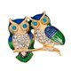 thumbnail image 5 of Novedad Owl Lover Broche Pin Vintage Mujeres Rhinestone Esmalte Aleación Broche, 5 of 5