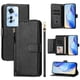 thumbnail image 1 of Funda tipo libro para OPPO Reno 11F 5G con bolsillo con cremallera, cierre magnético, 7 ranuras para tarjetas y correa para la muñeca., 1 of 6