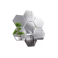 Genérico - Set Pegatinas Espejos Decorativos Marinshop Vinilo Pared Acrílico Hexagonal 15U