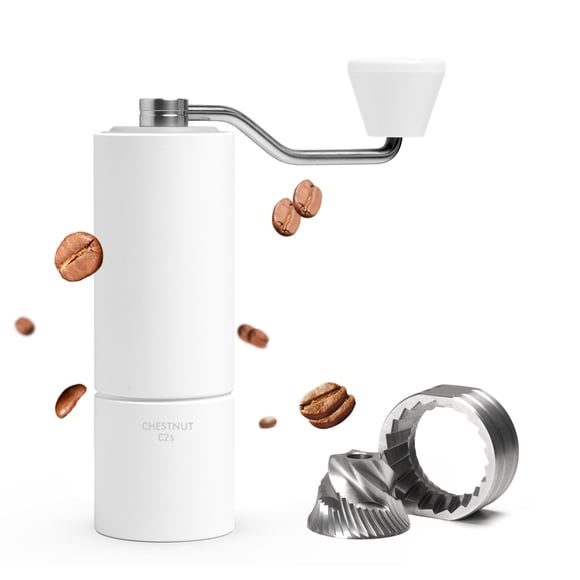 Molino de Café TIMEMORE C2S 25 g Acero Inoxidable Blanco