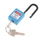 thumbnail image 3 of Seguridad Bloqueo de seguridad Candado con llave diferente pvc acero inoxidable azul, 3 of 5