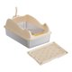 thumbnail image 5 of Caja De Arena Para Mascotas Con Parte Superior Abierta, Suministros Para Mascotas, Bandeja De Arena Para Mascotas Con Parte Superior Abierta Para Gatos De Interior De Color Caqui Con Estera, 5 of 5