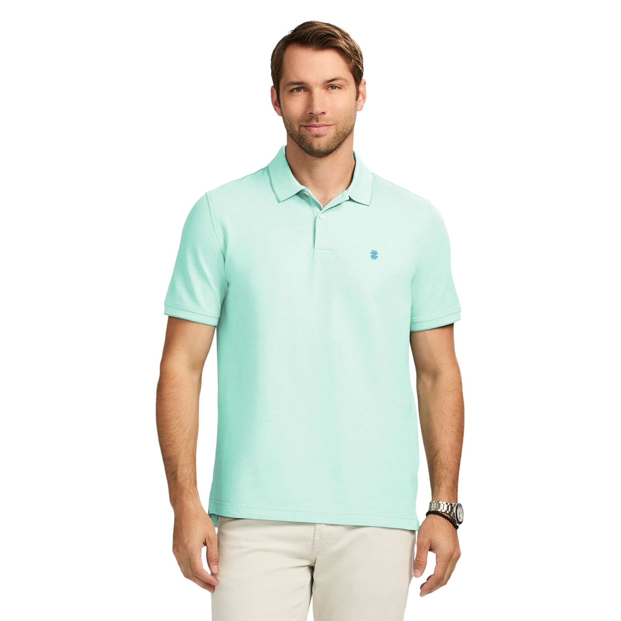 Camisa Polo Para Hombre Izod Advantage Manga Corta Color Huevo De Pájaro