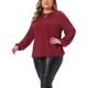 thumbnail image 4 of Agnes Orinda Trajes de Halloween para Mujeres Tallas Grandes Día de San Patricio Tops Brillantes con Purpurina Blusa de Cóctel con Cuello en V y Manga Larga Camisetas Plisadas 3X Burdeos, 4 of 6