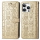 thumbnail image 1 of Funda Cartera FOXDOCK para iPhone 16 Pro Max , Flip PU con Relieve de Gatos y Perros, Tarjetero y Soporte, 1 of 6