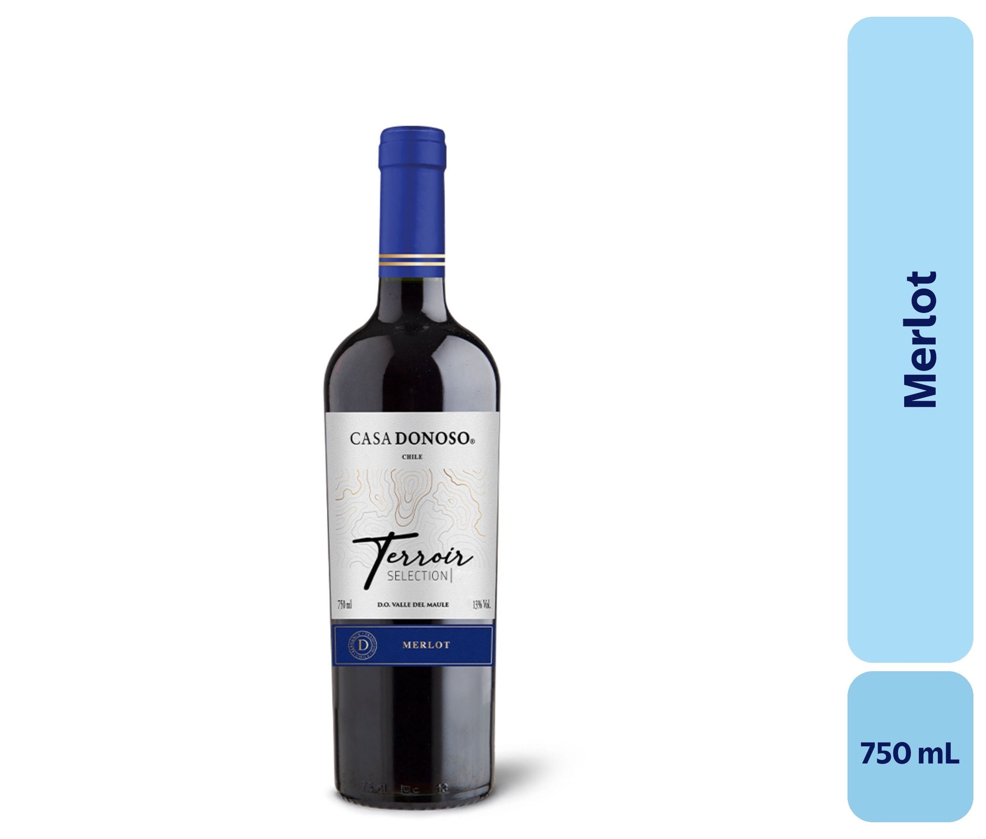 Vino Merlot Botella 750 mL Casa Donoso