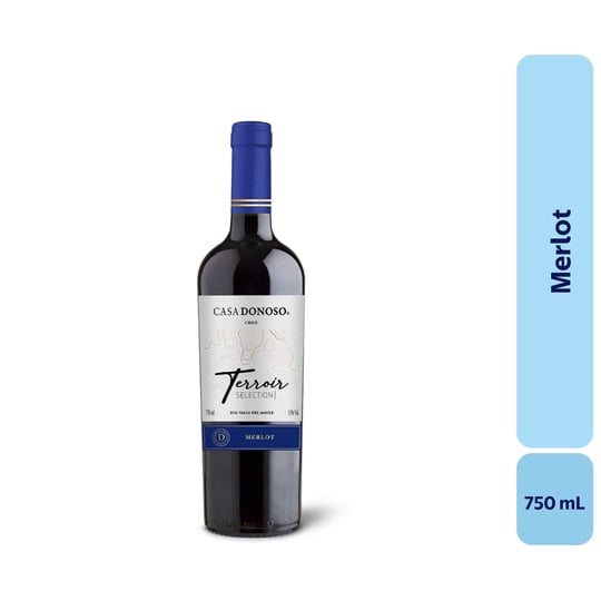 Vino Merlot Botella 750 mL Casa Donoso