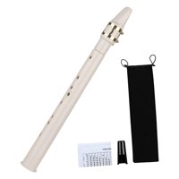 Magideal - Mini Saxofón Portátil De Bolsillo, Instrumento De Viento De Madera Con Bolsa De Transporte Para Jugadores De Instrumentos, Niños, Artistas Profesional Blanco