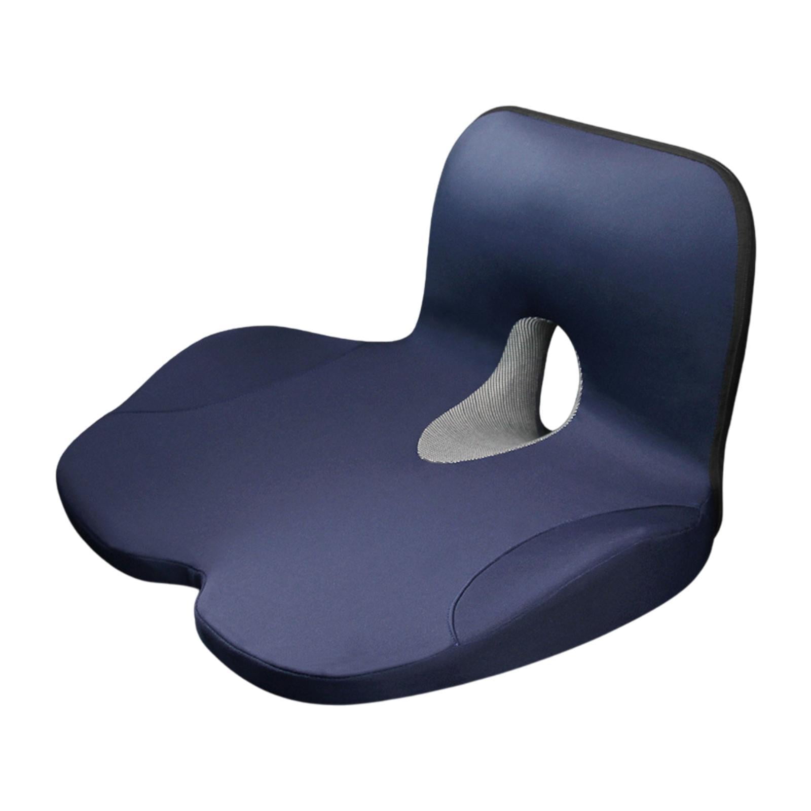 Magideal - Cojín De Asiento De Espuma Viscoelástica Multiusos, Cómodo Y Integrado, Almohada De Soporte Lumbar, Almohada Ergonómica Para Silla De Juego, Viajes Pa Azul