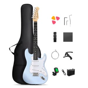 Guitarra Eléctrica + Kit Completo Donner Dst-80 Sonic Blue