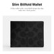 thumbnail image 2 of Billetera Coach Slim Bifold de Lona con Firma Negra, 2 of 5