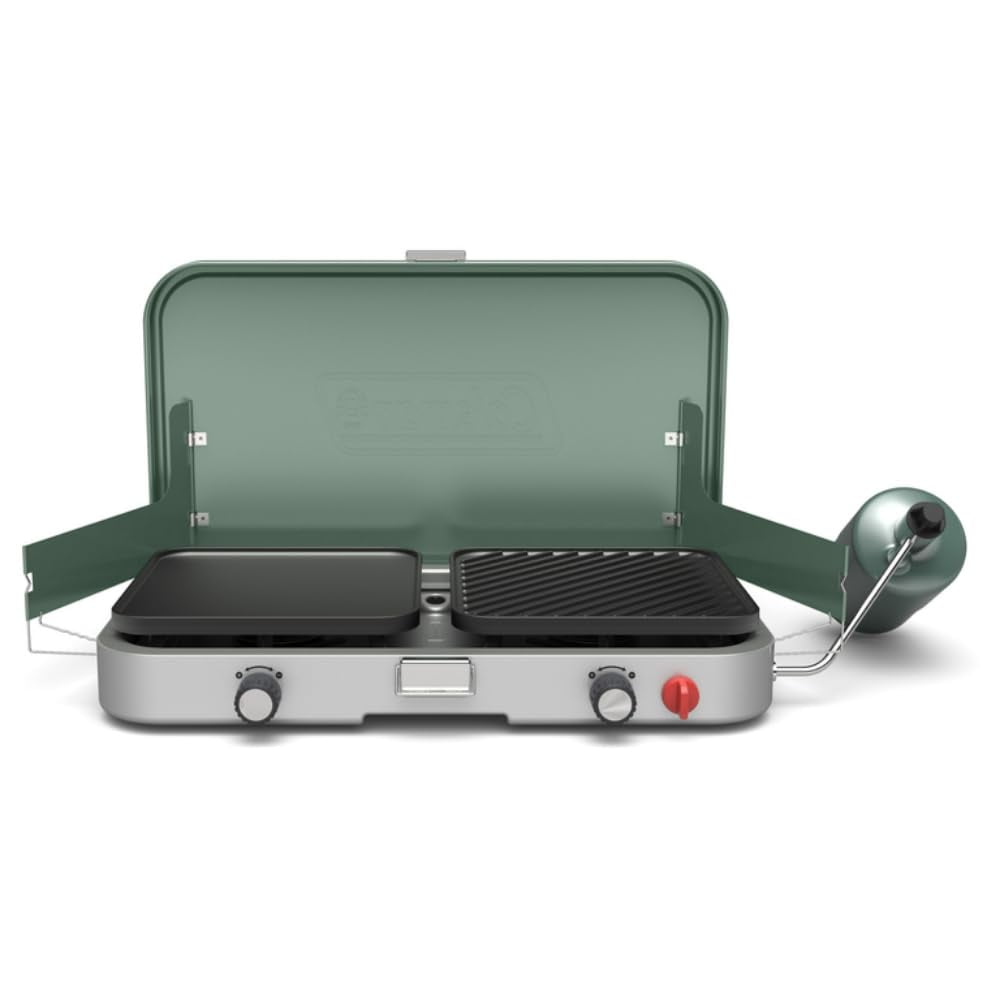 Estufa De Campamento Al Aire Libre Coleman Cascade 3 En 1 Con Parrilla Y Plancha