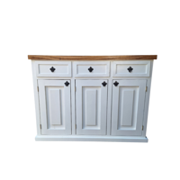 Casahoggar - Buffet Rustico Bari 120 Bicolor Blanco