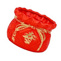 Bothyi - Cerámica Caja De Dinero Roja Florero Maceta Maceta Para Suculentas Exquisita