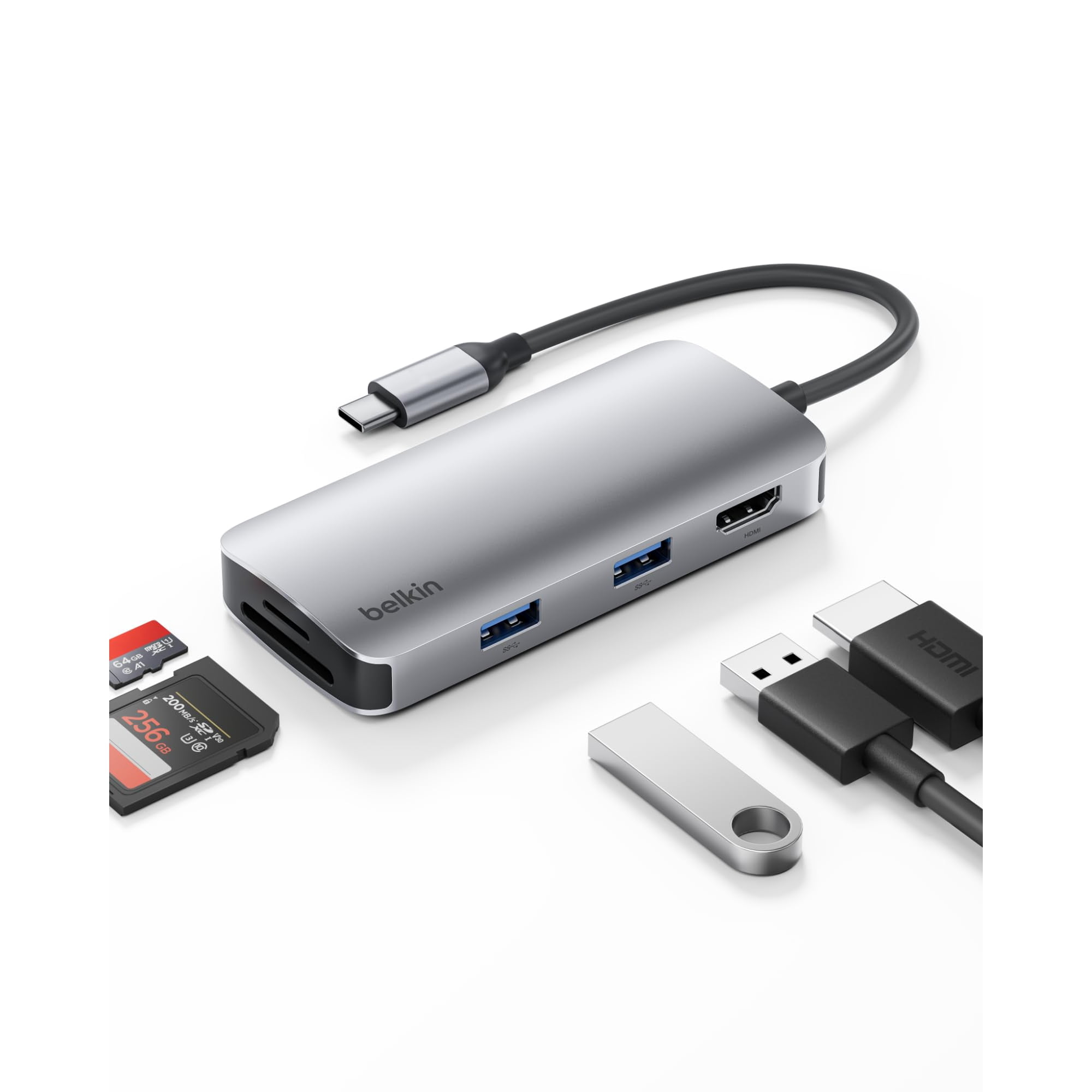 Adaptador Multipuerto 5 En 1 Usb-c Hub Belkin Con Hdmi 4k Para Macbook