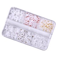 Magideal - Adornos De Flores 3D Para Uñas, Diseño De Flores De Cerezo, 6 Colores, Ideales Para Decorar Uñas Y Manualidades. Estilo A